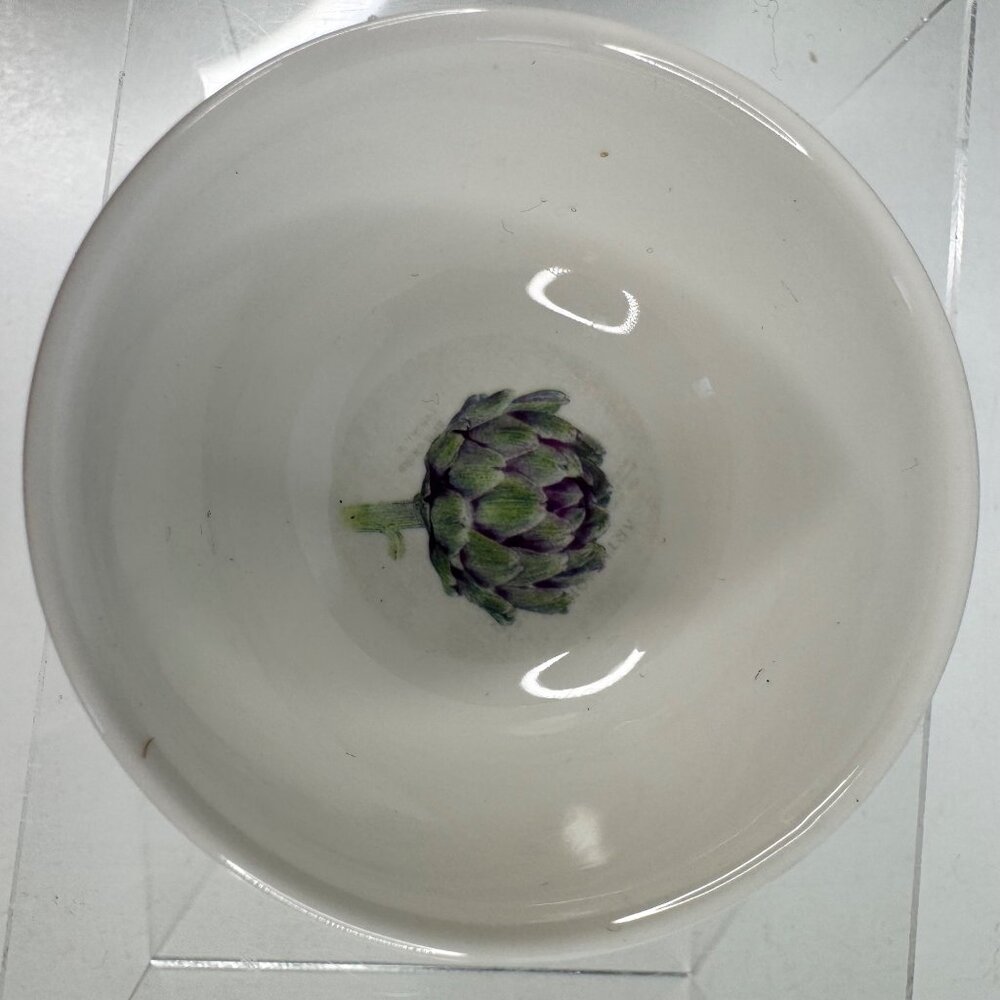 Jane Shasky Small 3 in Ceramic Bowls 4-Pc Set Vegetable Print Microwave Safe - Picture 16 of 16